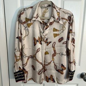 Zara Satin Collared Blouse (US S)